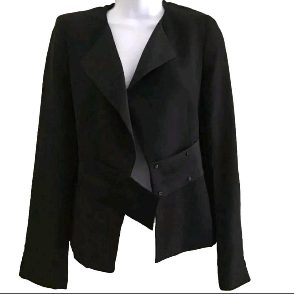 SINEQUANONE Women's Large Size 44  Black Blazer Jacket
